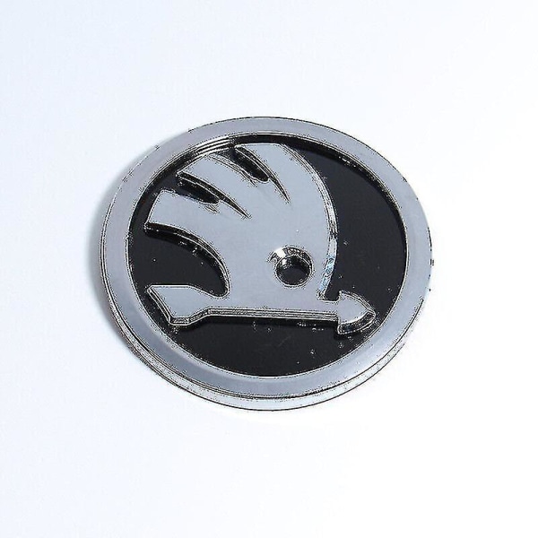 2 X Fit For Sæt 90 + 80 mm Forreste Baghætte Trunk Emblem Badge Sort Sølv Bule(, sølv)