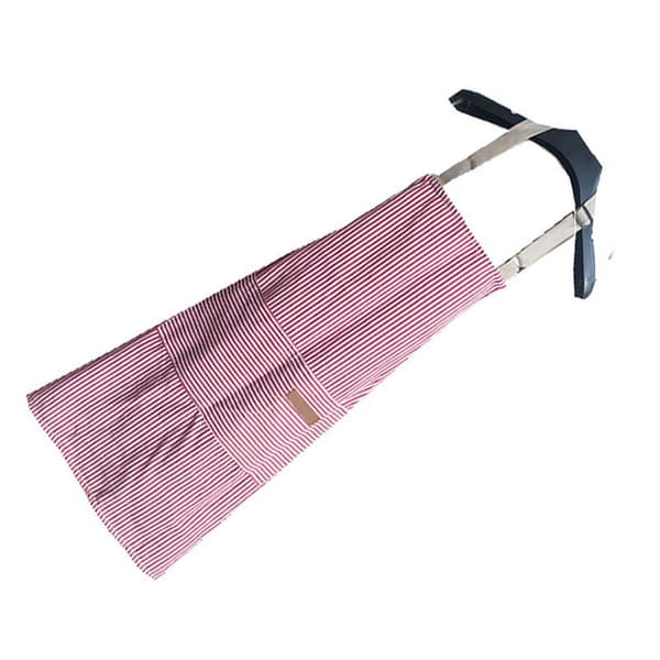 2 st Köksförkläde med 2 fickor Justerbart Bib Chef Förkläde för män Kvinnor Röd Strip