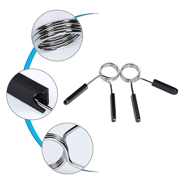 Hantel stang fjær lås 6 stk vektløfting klemmer for manualer vektløfting manual feste (30 mm)