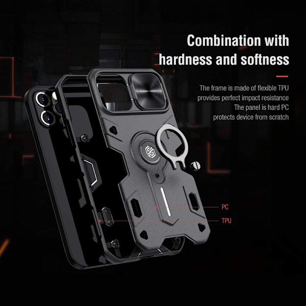 iPhone 12 Pro Max Slide Kamera Cover Case Grøn