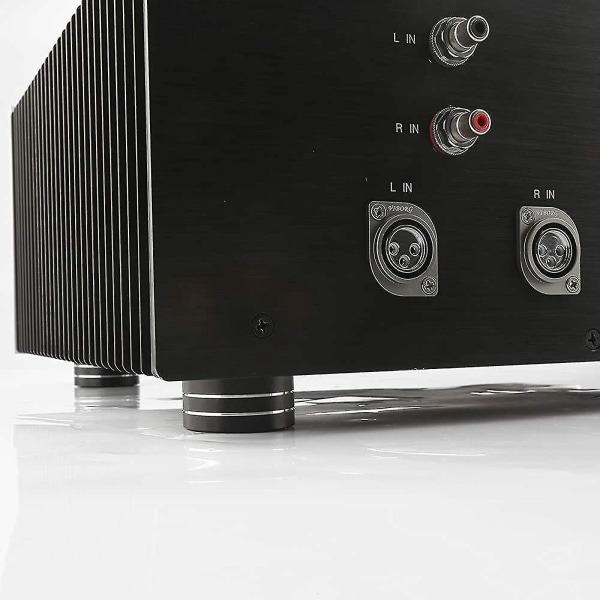 Aluminium Hifi forstærker højttaler isoleringsstativ pladespiller Dac fødder pad 40x20mm 4stk Black