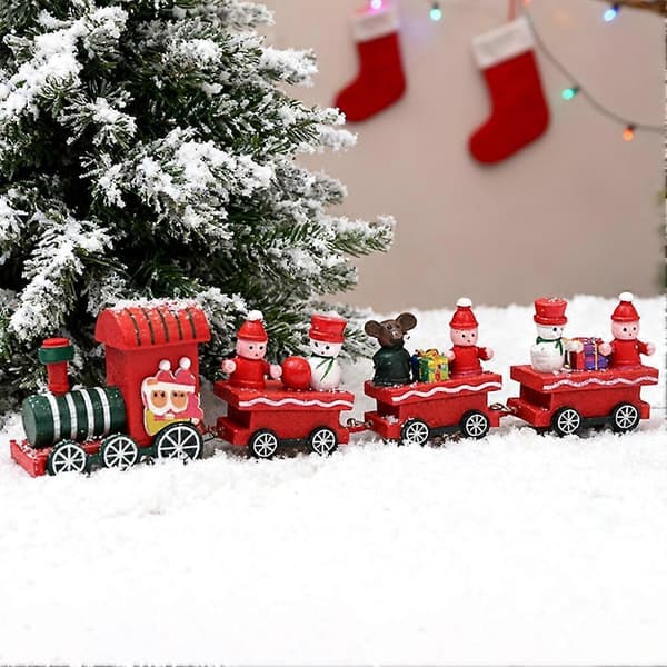 Mini togsæt til julefrokost jule H tog OT ornamenter P7J6 white 1set