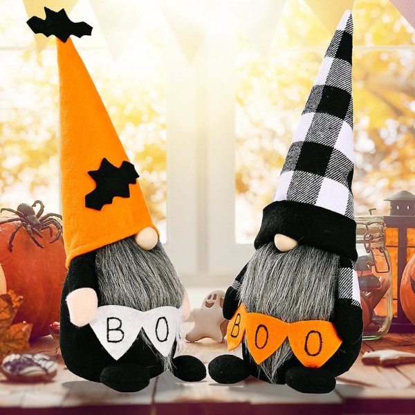 Svensk dverg plysjleketøy ansiktløs nisse Halloween Tomte Nisse Boo plysjdukke ornament hjem bondegård kjøkkeninnredning hylle etasjes brettdekorasjoner gave Gnome A and B