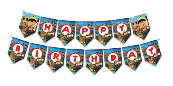 Roblox Barnebursdag Ballongbue - Gratulerer med dagen