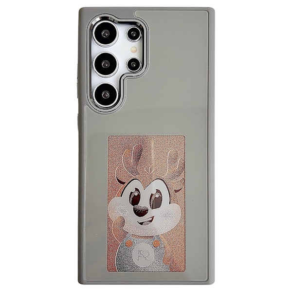 E-bläck Telefonfodral för Samsung Galaxy S24 Ultra med 4-färgsdisplay, NFC, DIY-mönster - Multicolor Grey