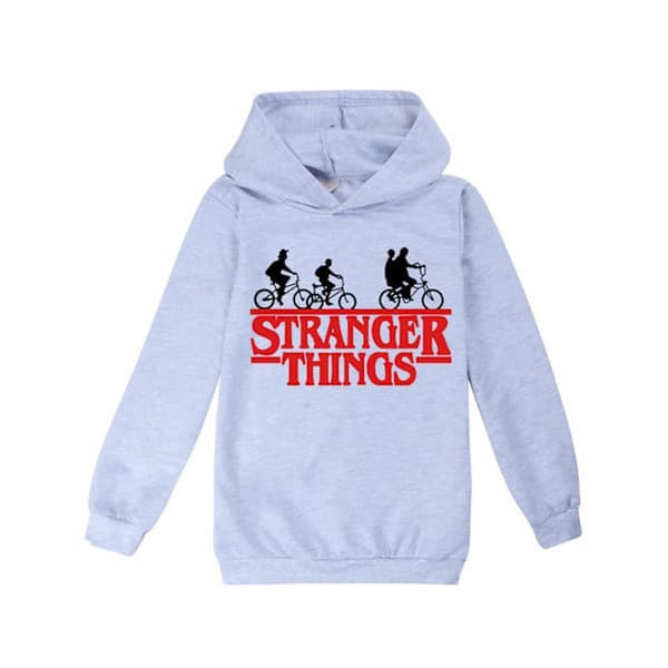 Stranger Things Hettegenser Genser Utendørs Grå 150cm for Gutter 150cm