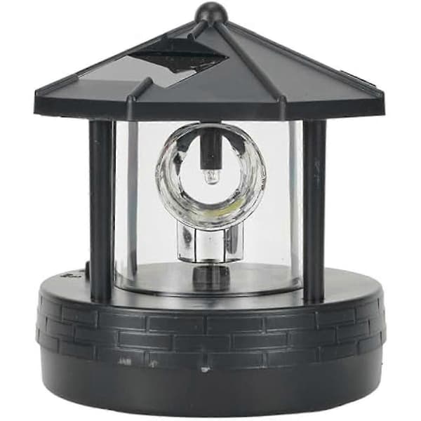LED Solar Powered Lighthouse, 360 Degree Rotating Lamp LED Solar Lighthouse Landscape Lighting Garden Lighting