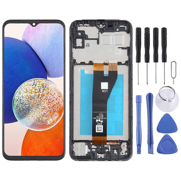 Til Samsung Galaxy A14 5G SM-A146P LCD-skærm Digitizer Komplet Montering med Ramme