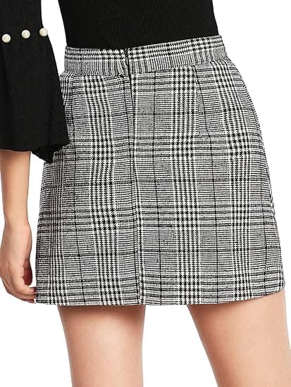 Dame ternet højtaljet bodycon miniskørt