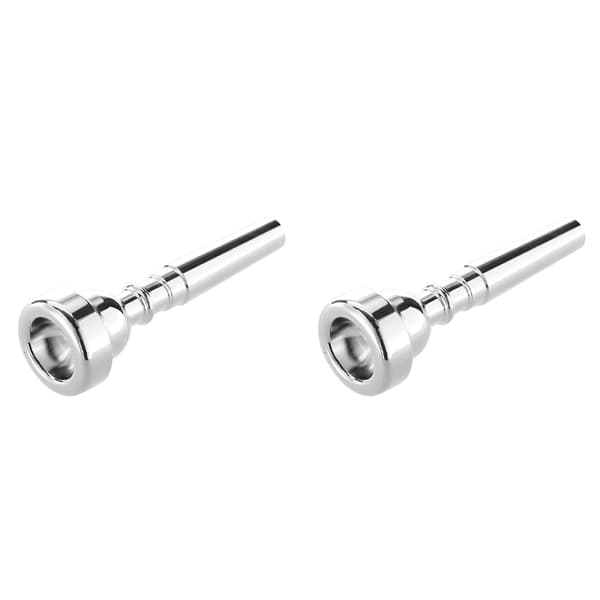 2x Trumpet-suukappale 7c-kokoa, hopeoitu