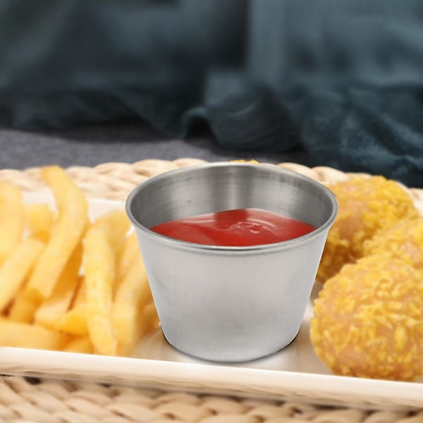 20 stk. rustfrit stålsaucekopper, dyppesaucekop, individuelle krydderikopper, portionskopper til en