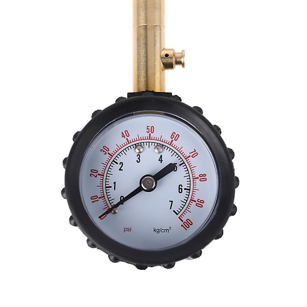 1 stk Profesjonell Hurtigluft Ned Dekk Deflator Trykkmåler 100psi