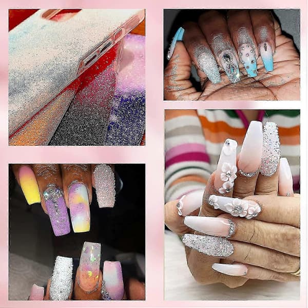 Mikro nagelkaviar kristaller - Pixie Dust dekorationer för DIY manikyrer