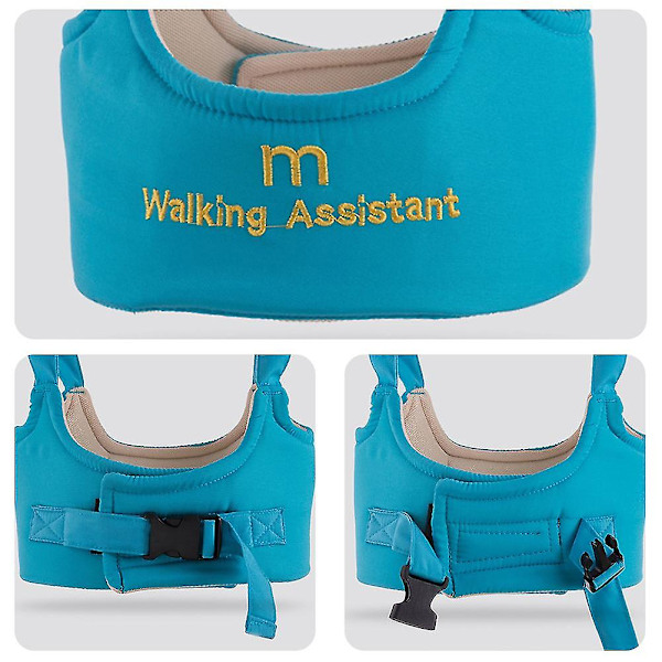 Baby Walking Harness Sikkerhet Anti-fall Justerbar Baby Lærings Walking Belt Sky Blue