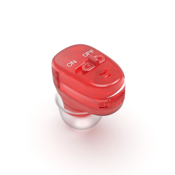 Bärbara lätta hörapparater, hörapparater för seniorer Vuxna Bekväm hörselförstärkare med brusreducerande mini osynliga hörapparater Red
