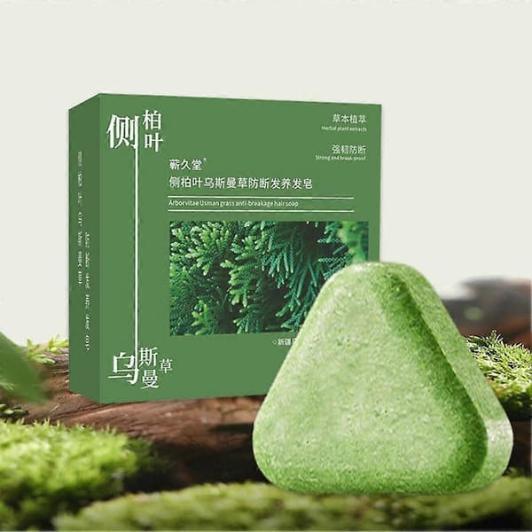 Platycladus Orientalis Shampoo Sæbe, Polygonum Multiflorum, Græs, 1 stk X1N8 green 1pcs