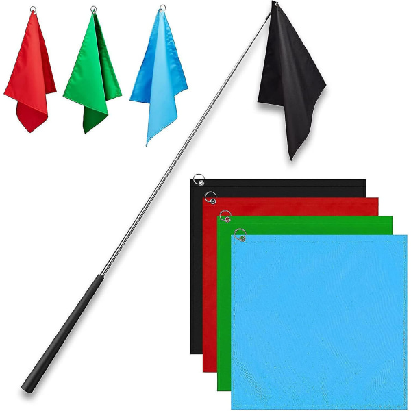 Ridträningsflagga 4 delar Ridträningsutrustning Nylon Ingen flaggstång Xinda Red Black Green Blue