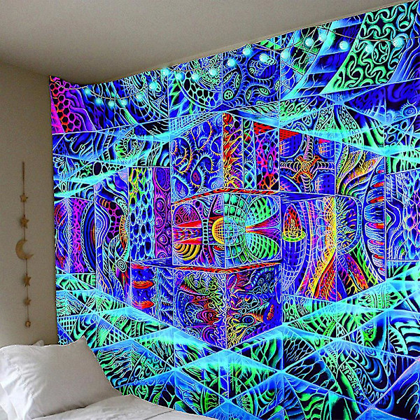3D rymd trippy gobeläng psykedelisk väggbonad sängöverkast rum heminredning