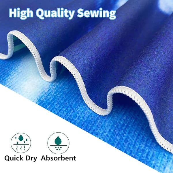 Mikrofiber sandfrit hurtigtørrende kompakt badehåndklæde
