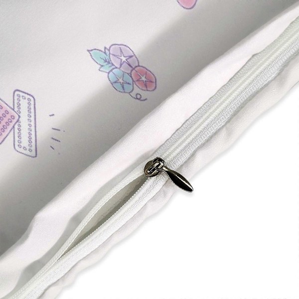 v1162 Sanrio Quilt Sæt Tyk Blød 3 Dele Sengelinned Sæt Helårs Dynebetræk med 2 Pudebetræk til Voksne Kvinder Piger Teenagere Hjem Værelse Indretning io1162 135x200cm 53x78in