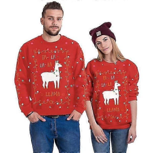 Festlige jule-T-shirts - Langærmet pullover til kvinder og mænd SB102-015 XL
