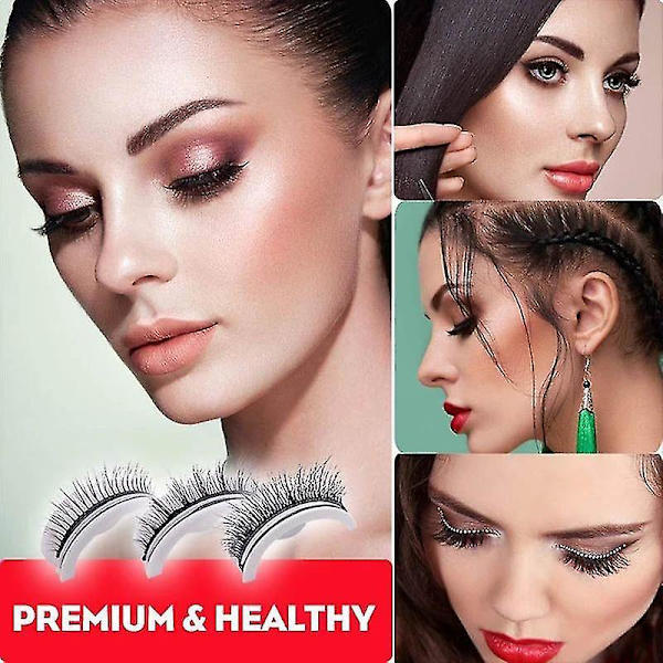 Reusable Self Adhesive Eyelashes Natural Look Washable No Glue Waterproof
