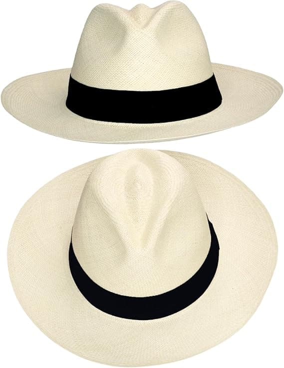 Original Panama Hat til mænd og kvinder Fedora Strå Sommer Strand Solhat Beskyttelse UV UPF50+