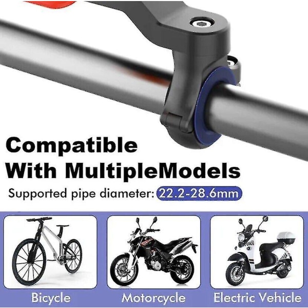 Quad Lock Kompatibel Cykel Motorcykel Telefon Mount Holder Styr Mount{Gratis fragt} black red