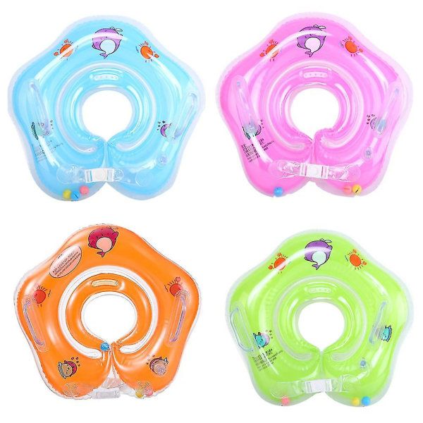 Baby Svømme Ring Baby Nakke Float Ring Spedbarn Float-pool Svømme Ring Småbarn Oppblåsbar Basseng Ring Blue