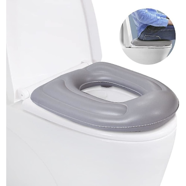 Inflatable Toilet Seat Cushion, Donut Shape Raised Cushion, Height Adjustable Toilet Seat, Tailbone Pain Relief