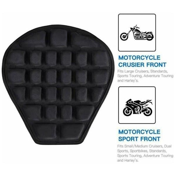 Motorcykelsits Gel Sittdyna Motorcykelkudde Svart