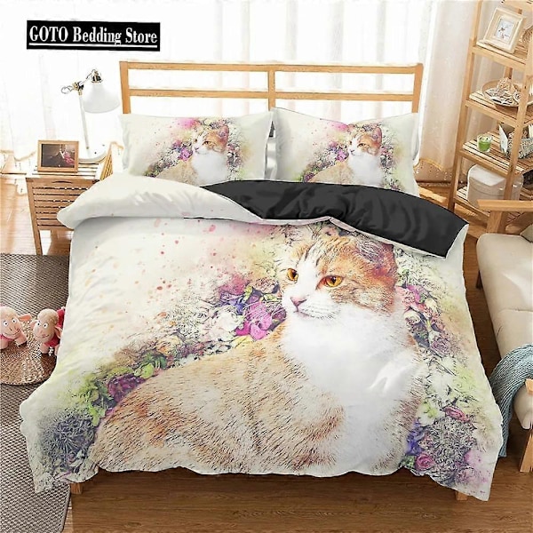 v230 Sängkläder Dropshipping Påslakan Örngott -st Sängkläder AU Queen Bäddset Tecknad Djur Dubbel Enkel Bäddset 3-Delars Bäddset 135x200cm 53x78in