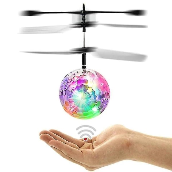 Färgglad Mini Uav Luminous Led Fjärrkontroll Uav Flygande Boll Helikopter Ljus Kristallboll Induktion Uav Fyrhjulig Flygplan