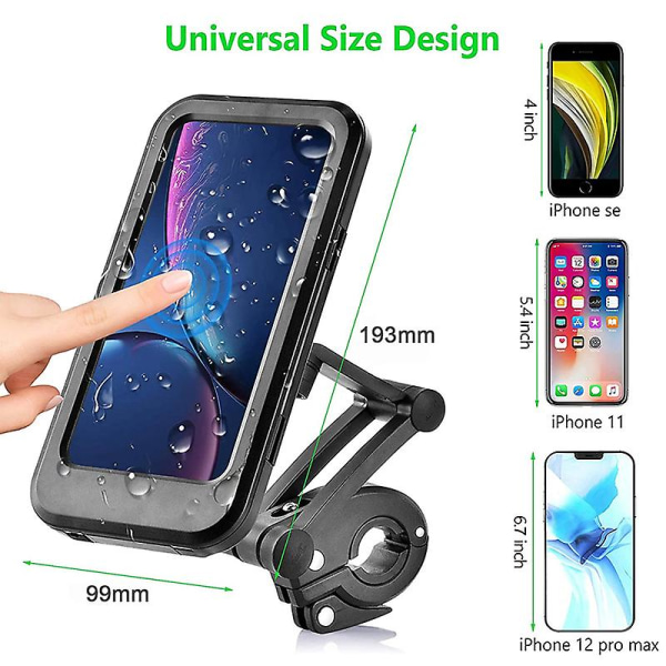 Universell cykelmobilhållare, magnetiskt styrfodral för Xiaomi 4-6,5 tums telefonhållare