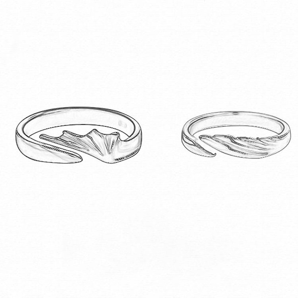Hampaaton ja Valohirmu Säädettävä Seurustelusormus – Symbol of Bond and Adventure Silver