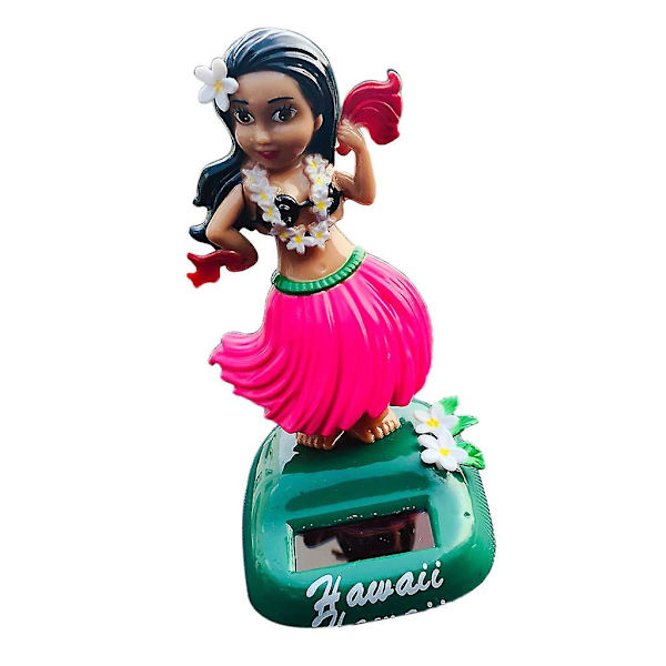 Hawaii Girl Car Bobblehead Toy Pink