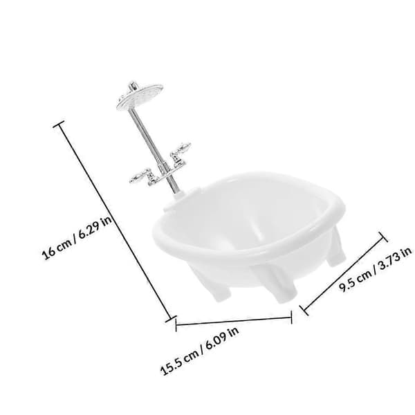 Mini badekar dukkehus dekoration model til badeværelse 2 stk. sæt
