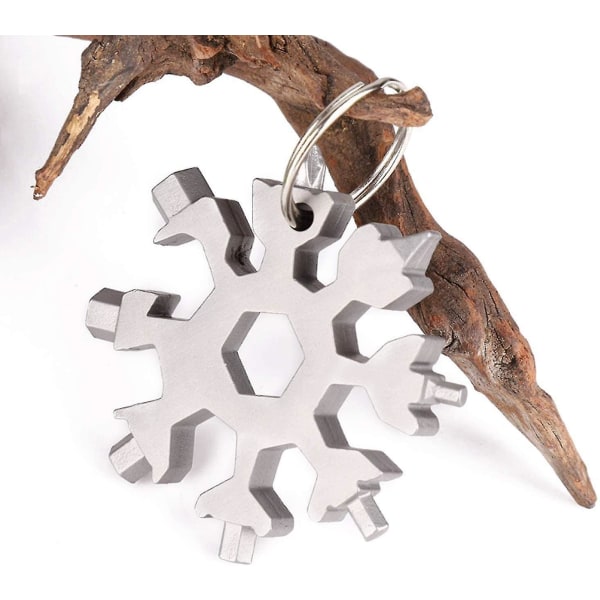 3-pack Snowflake 18-i-1 multi , snöflinga i rostfritt stål Flasköppnare/platt Phillips