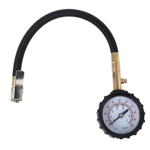 1 stk Profesjonell Hurtigluft Ned Dekk Deflator Trykkmåler 100psi