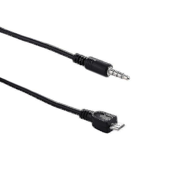 3,5 mm:n uros - Micro USB uros -ääniliitäntäkaapeli, pituus: noin 40 cm (musta)