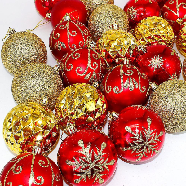 Home Christmas Balls, Prestressed Christmas Tree Decorations, Christmas Balls Golden (red)