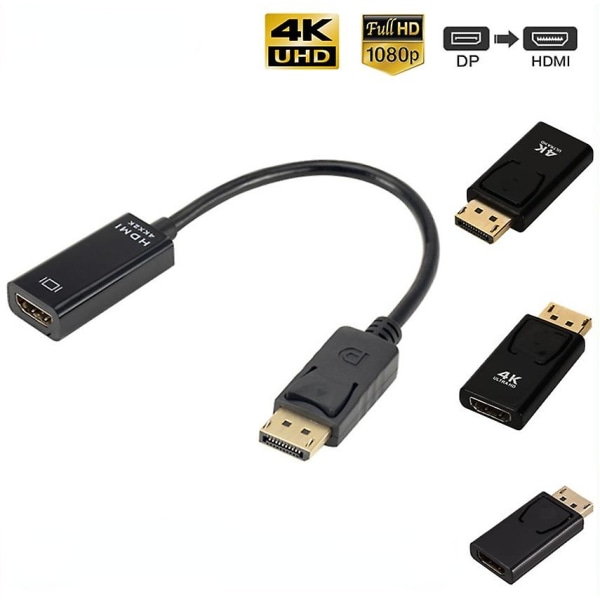 4k Displayport til HDMI-kompatibel adapter A