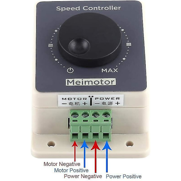 12v nopeudensäädin - Pwm-moottorin nopeudensäädin, 10-60v 20a Dc vedenpitävä kuori