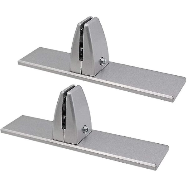 2-pack skrivbordsavdelarklämmor med monteringsskruvar, aluminiumlegering sekretess skrivbordsskärm för kontorsvägg (silver) Hy