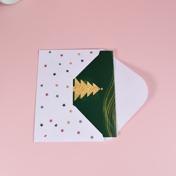 24 sæt julekort med kuvert og fold