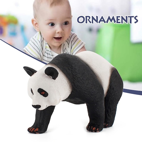 Bjørn/panda solid PVC actionfigur skrivebordsdekorativ ornament samling C