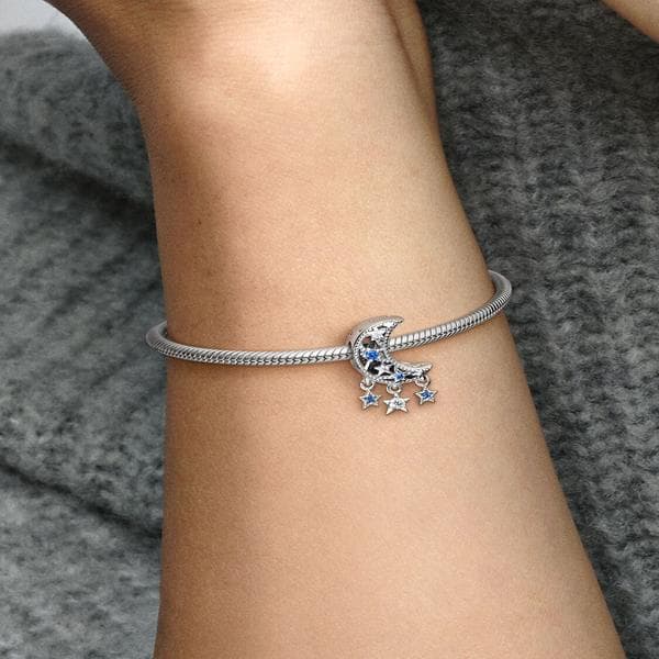 Pandora – Stjerne & Halvmåne Charm – Sterlingsølv