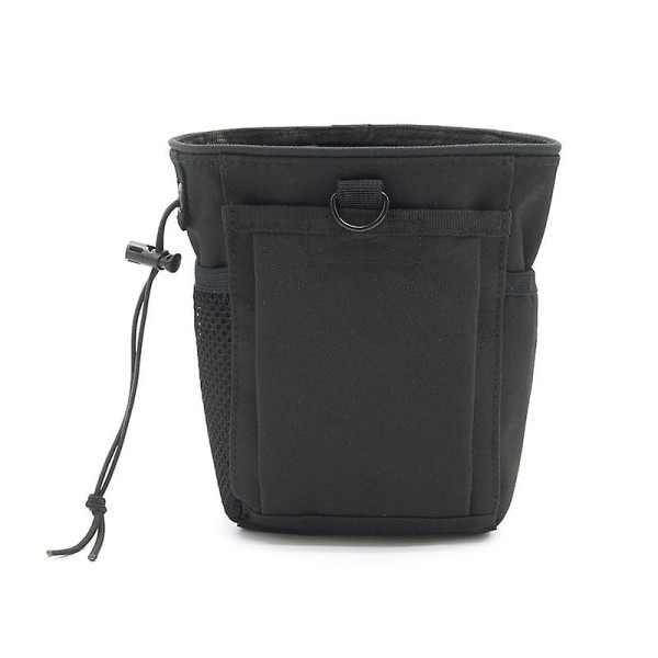 600d Nylon Bærbar Genbrugstaske Udendørs Molle Pouch Militær rygsæk hængende taske (sort)
