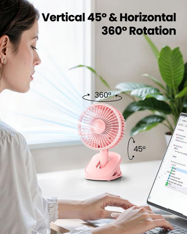 Clip-on ventilator batteridrevet