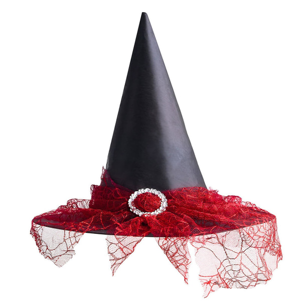 Halloween dekorativa rekvisita Halloween hatt Barn vuxenfest Dansa upp häxhatt Red